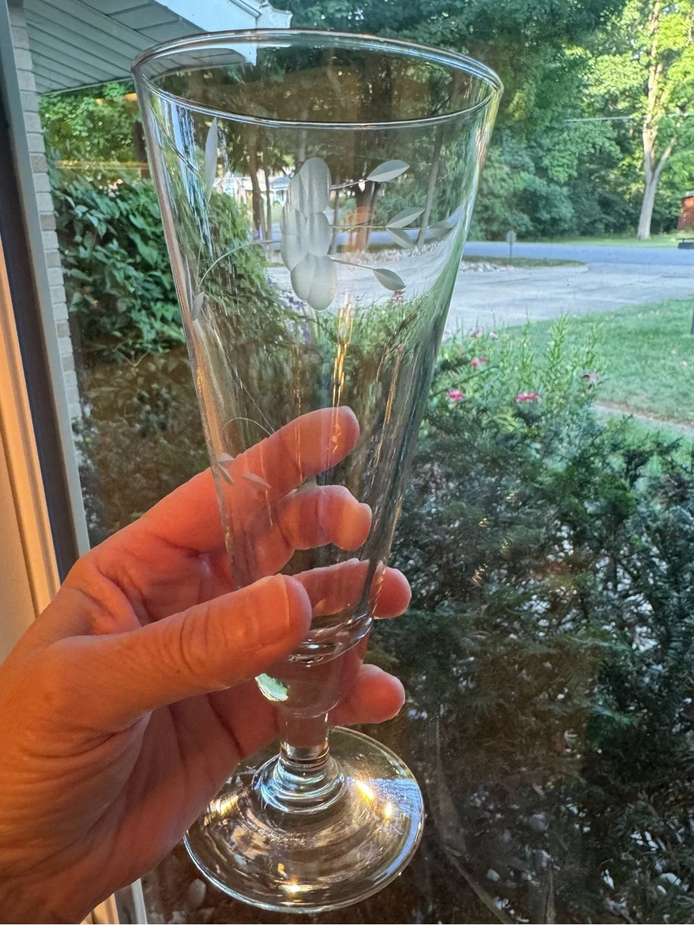 Vintage Princess House Heritage Crystal Pilsner Glasses - Set of 6 - EUC